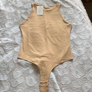 ReoRia Beige Sleeveless Kids One-Piece Bodysuit